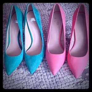 Suede high heels size 9